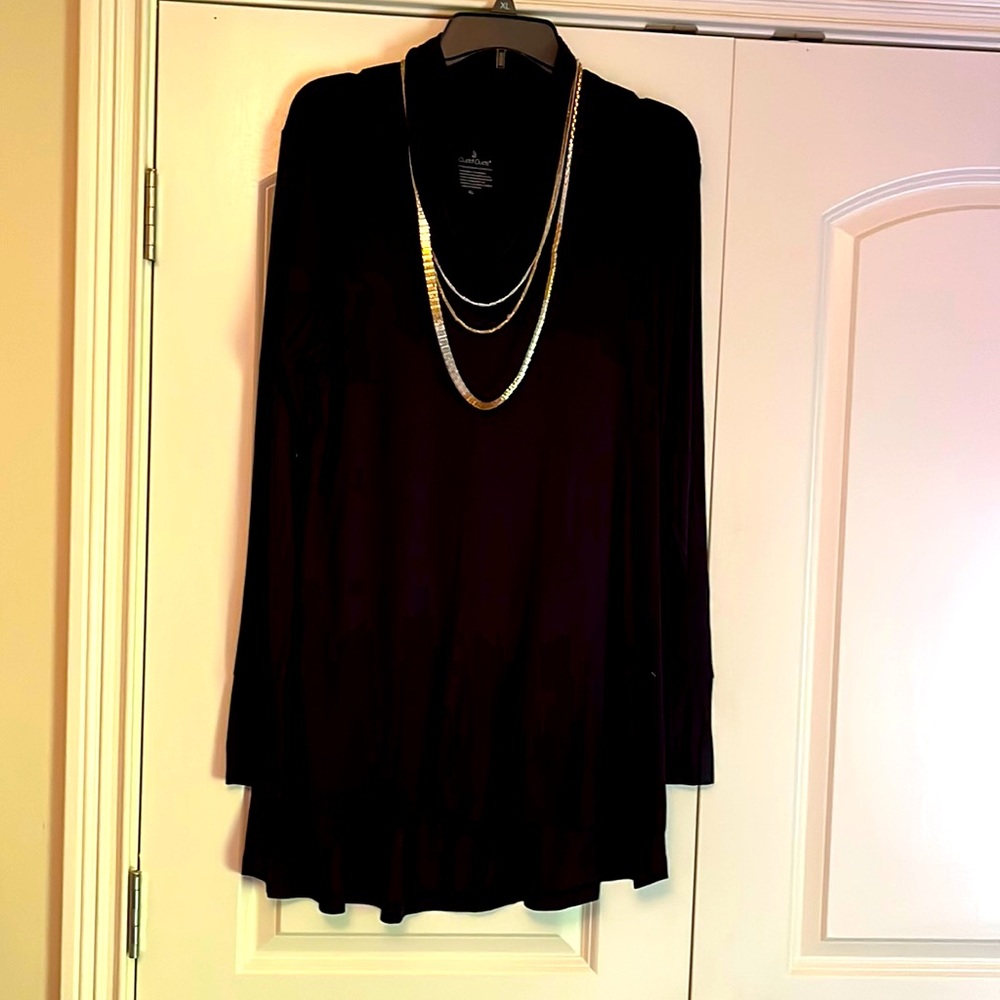 Blk High/Lo Modal top